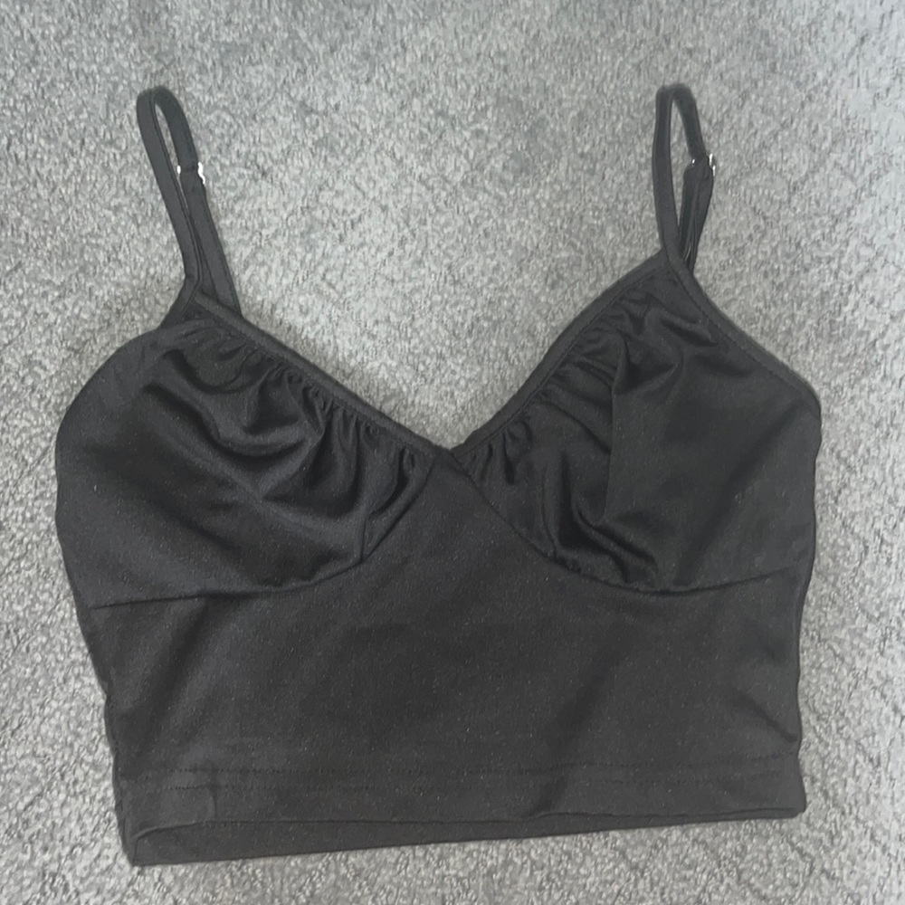 Princess Polly black crop top